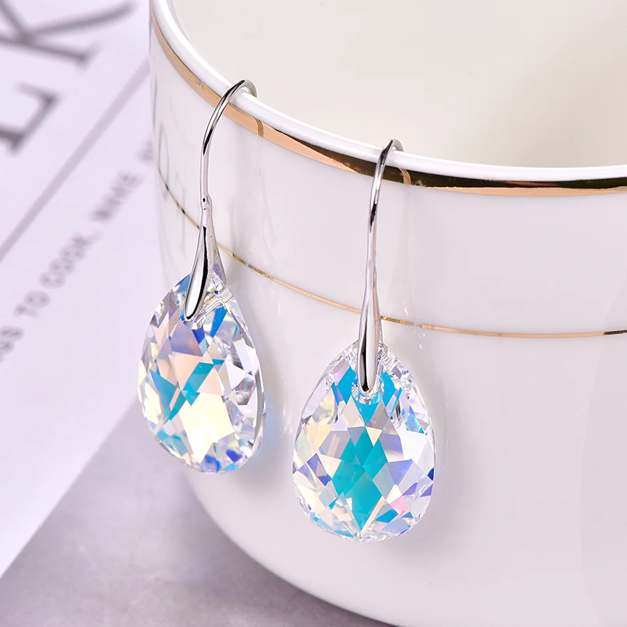 MALANDA серьги в форме капли воды для женщин Модный Оригинальный Кристалл от SWAROVSKI