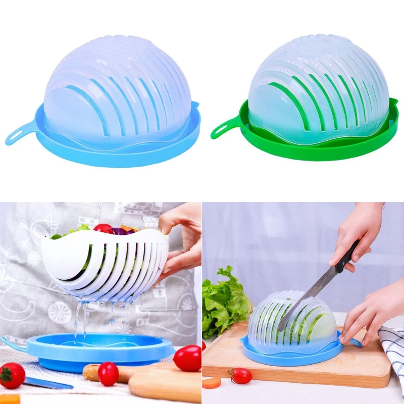 Salad Maker Cutter Bowl Easy Speed Quick Chop Vegetable Slicer Kitchen