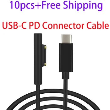

10pcs Surface Connect to USB Type C Charging Cable for Surface Pro 3 4 6 Pro Go Laptop Book 15V PD