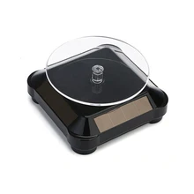 Солнечная Витрина 360 автоматический вращающийся проигрыватель ювелирных изделий Органайзер ожерелье часы-браслет с телефоном Дисплей Стенд LL@ 17