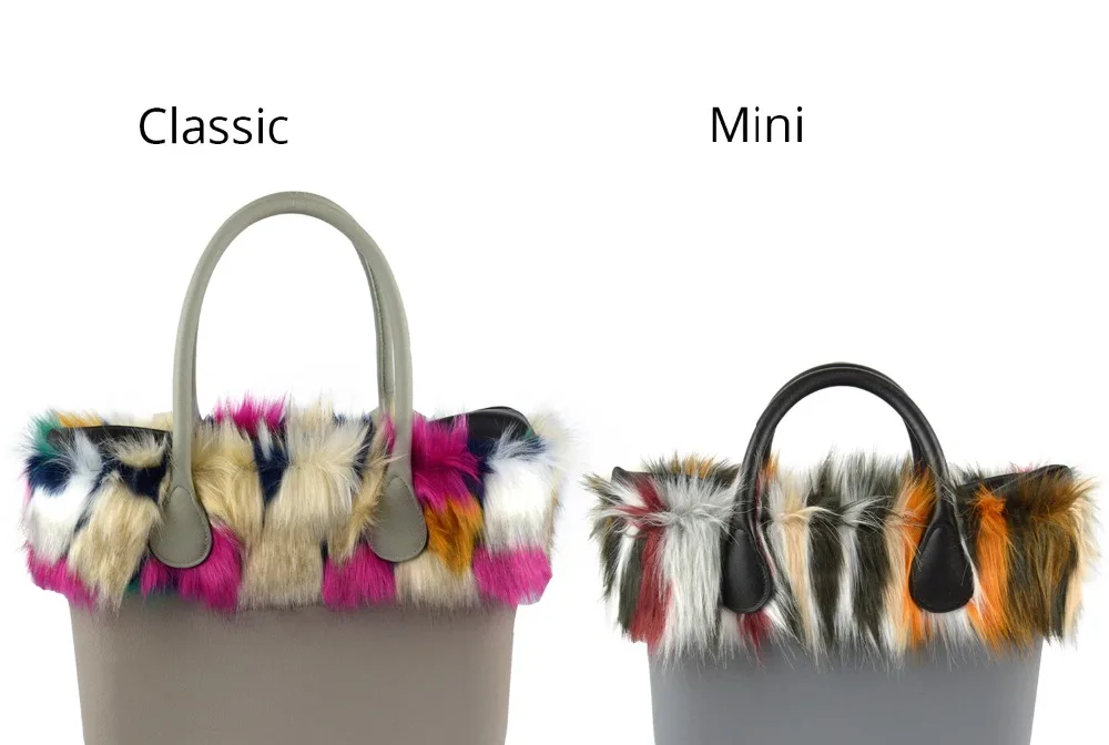 Tanqu новая разноцветная женская сумка с плюшевой отделкой для O Bag, тепловое плюшевое украшение из искусственного меха, подходит для классического большого мини-мешка