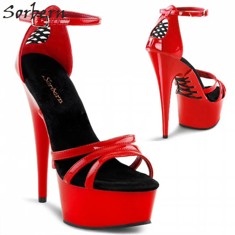 

Sorbern Ankle Strap Heels Sandals Designer Sandals Women Luxury 2019 Shoes Size 10 Open Toe Platform Heels Custom Made Party