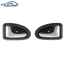 2pcs Left / Right Black Chrome Car Cable Type Interior Door Handle For Renault for Clio 2000-2009 2/3-4/5 Doors
