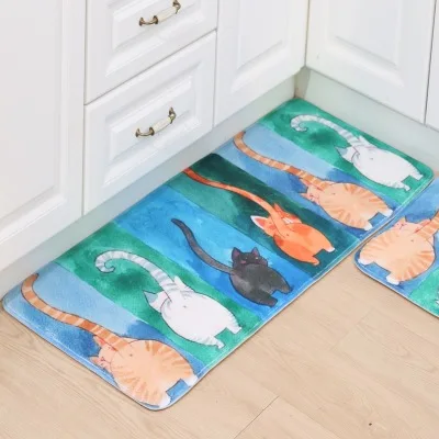 Добро пожаловать коврики животные милые Четыре кошки печатные ванная комната Кухонный ковер дом коврики для гостиной анти-скольжения Rug29