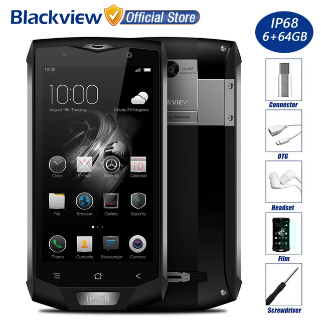 Blackview BV8000 Pro IP68 Водонепроницаемый Мобильный Телефон 5.0 "FHD MTK6757V Окта основные 6 ГБ RAM 64 ГБ ROM 16MP Камера Стороны Отпечатков Пальцев 4 Г LTE