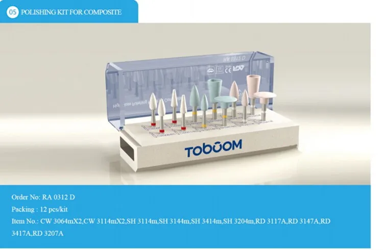 12 шт./компл. фильцы зуботехнические полировочные комплект для композитная полости рта полировки мясорубку RA0312D