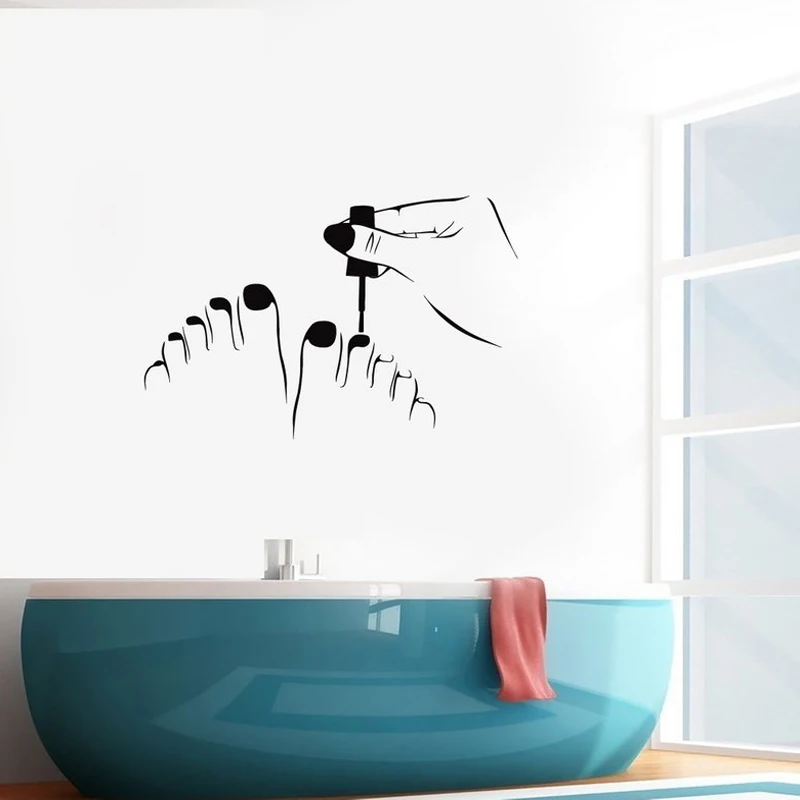 

Pedicure Vinyl Wall Decal Beauty Salon Nail Decor Spa Wall Stickers Vinyl Nail Art Studio Interior Stickers Mural DIY DecorZW429