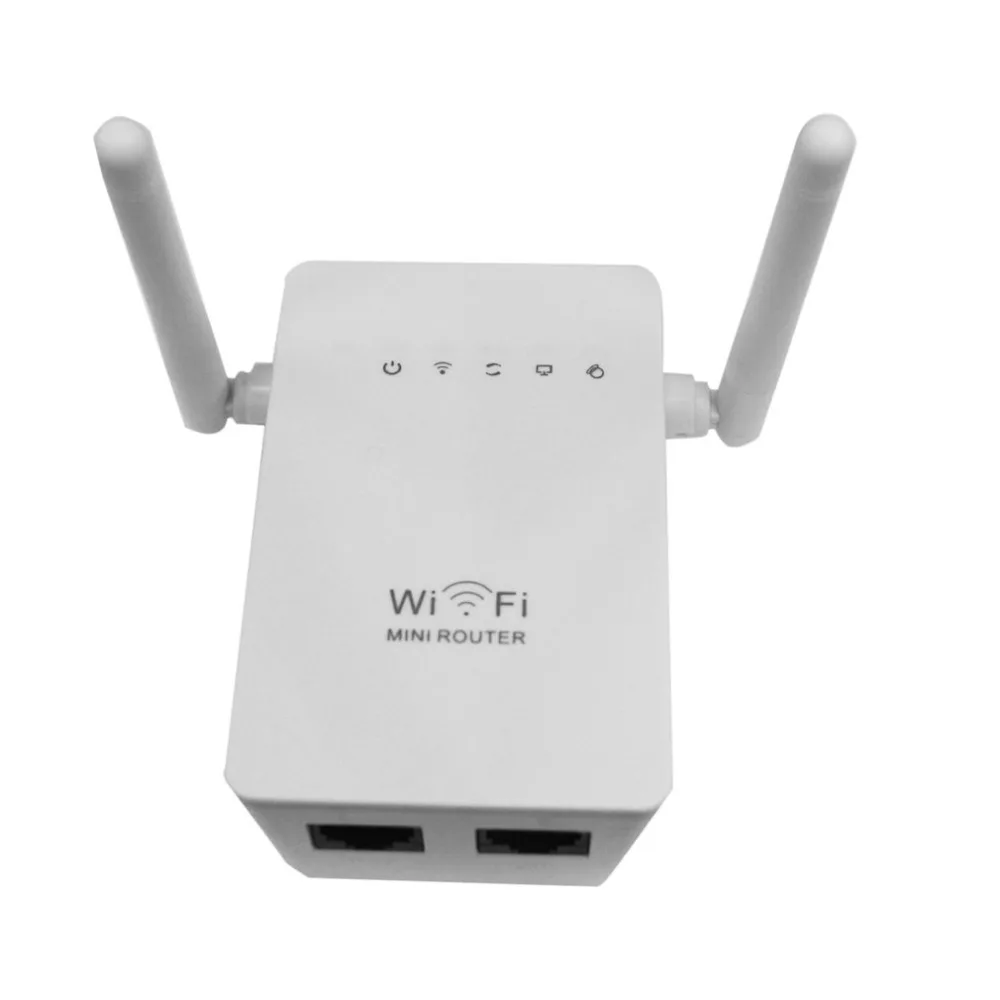 

300Mbps 2.4G Wireless WiFi Router Range Extender Signal Booster Amplifier With Dual Antennas For 360 WiFi Network Signal