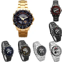 Los hombres Al Aire Libre Deporte Impermeable de Los Relojes de Doble Pantalla Digital Multifuncional Reloj de Diseño de Moda Práctica