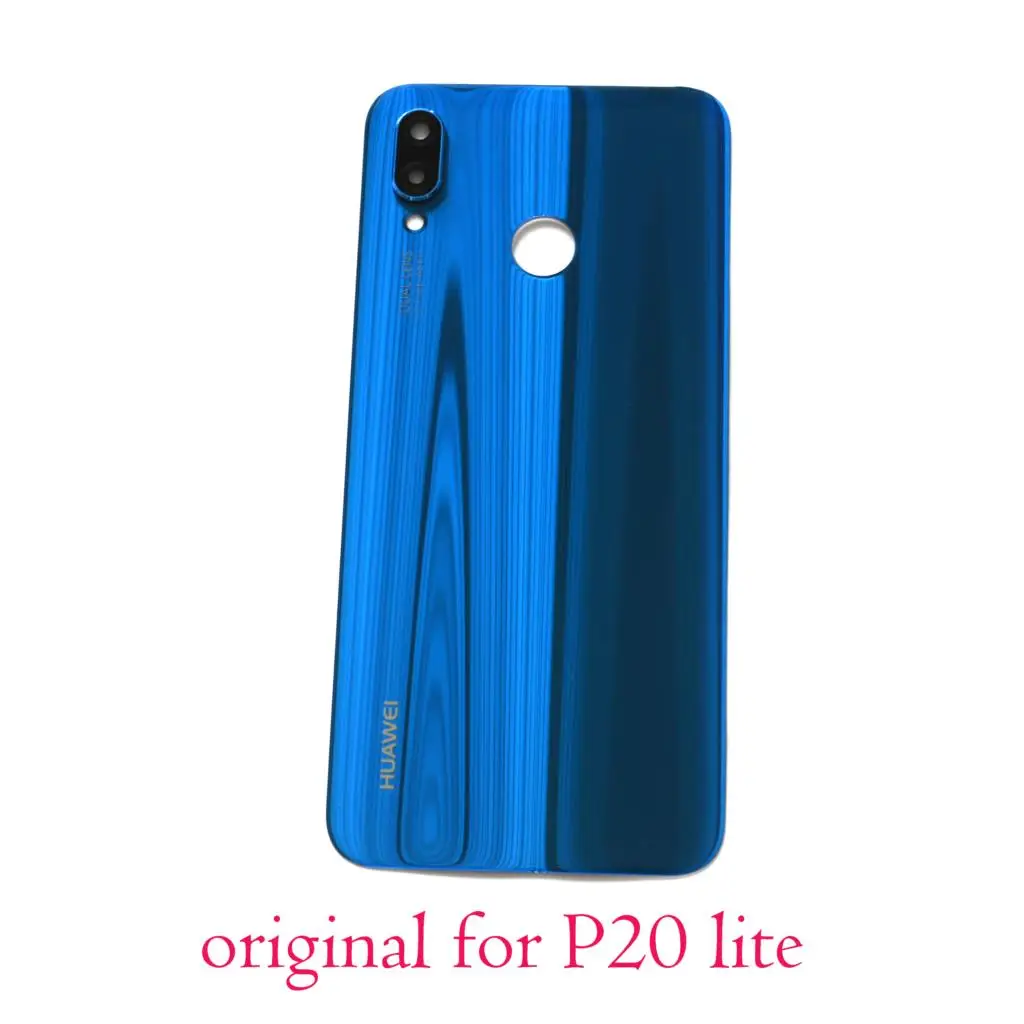 

Genuine original New For Huawei P20 lite Back Battery Cover Glass Housing+Camera Frame Lens