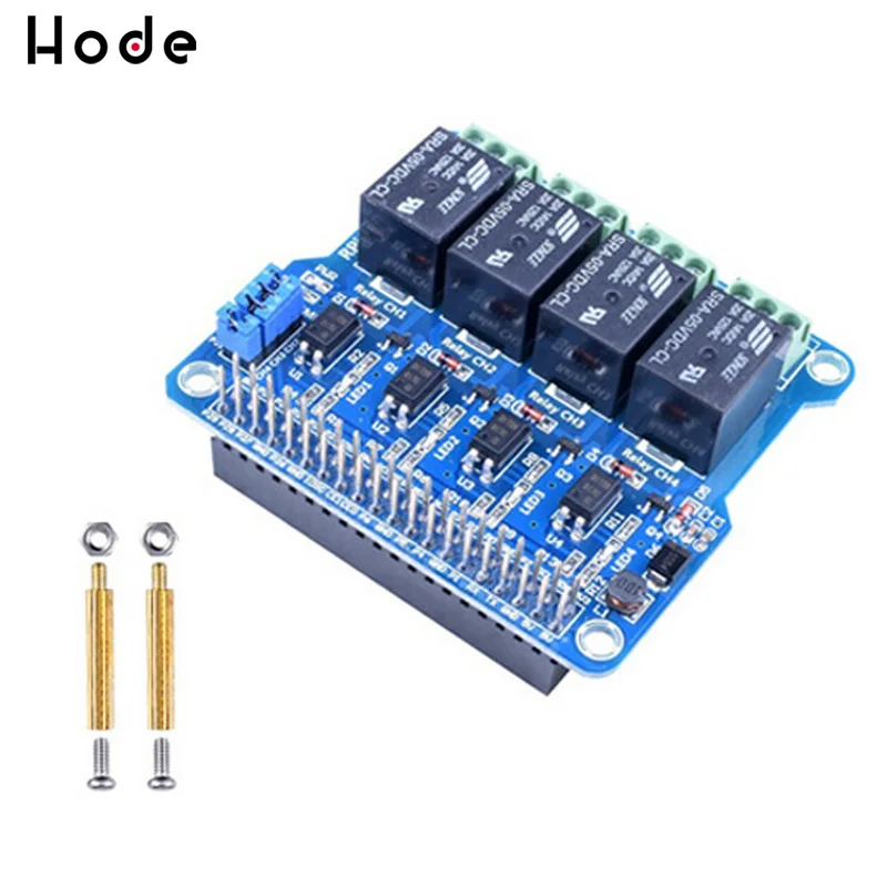 4 канальный raspberry pi Релейный Щит модуль Плата расширения для Pi A +/B +/2 B/3B|Реле| |