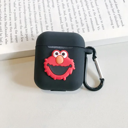 Беспроводной Bluetooth гарнитура IOS зарядки коробка силиконовый наушник крышка защитный чехол с крючком для airpods iPhone Мультфильм ТПУ - Цвет: 10