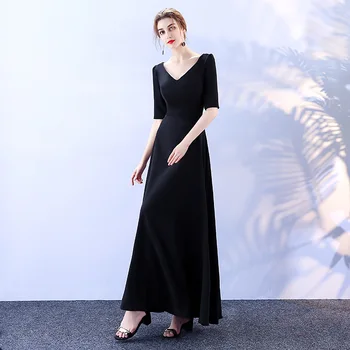 

Sexy V-Neck Chinese Oriental Wedding Female Asian Cheongsam Vintage Evening Dress Elegant Celebrity Banquet Dresses Plus Size