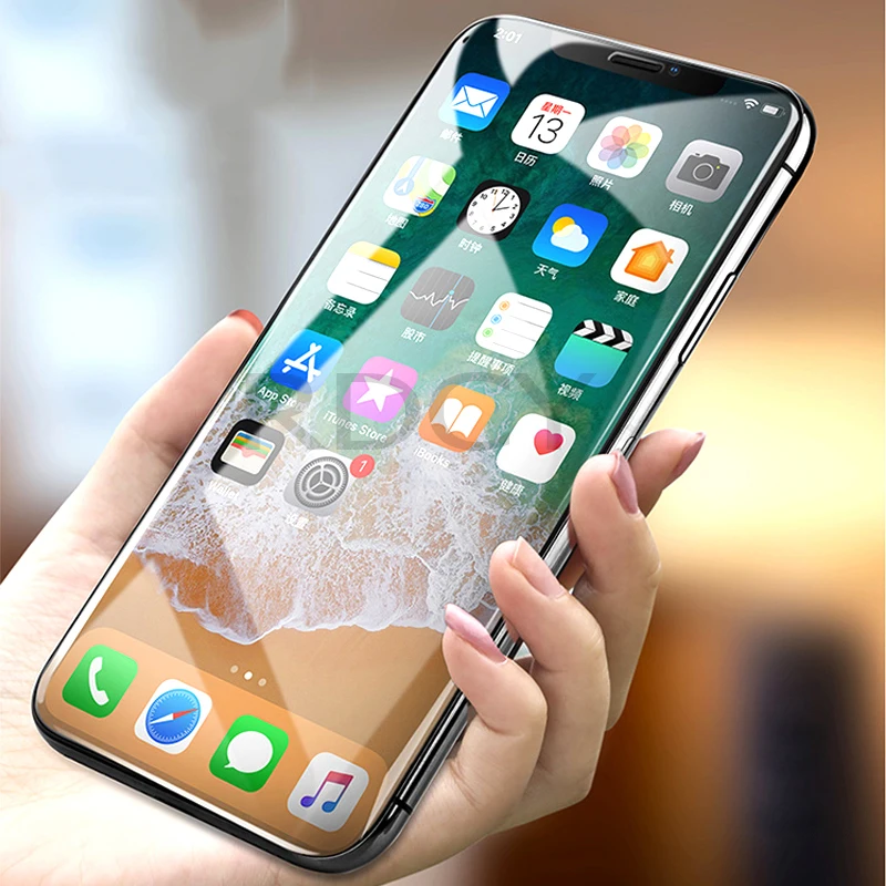 Защитное стекло закаленное 6D с полным покрытием для iPhone SE2 11 Pro max XS Max XR 6S 7 8