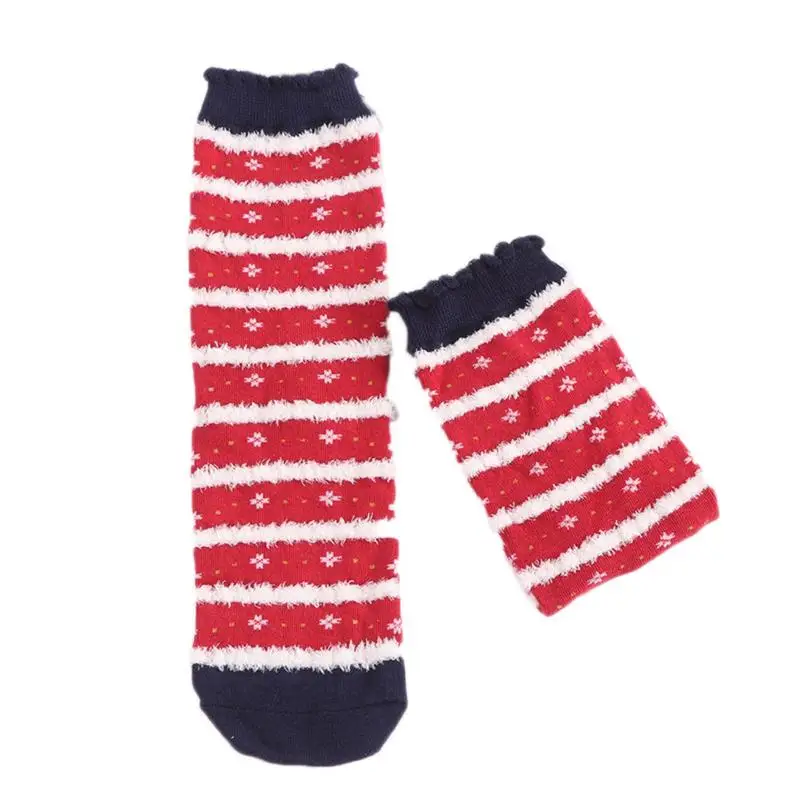 2 пары новых дизайнерских рождественских носков с Санта-Клаусом, женские хлопковые короткие зимние носки с оленем, Милые Носки с рисунком снеговика, подарок на год - Color: snowflake
