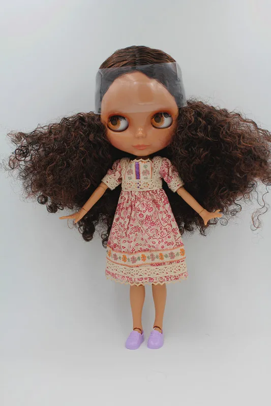 Blygirl кукла коричневые волнистые волосы Blyth joint body Doll мода может изменить макияж рука может быть повернута