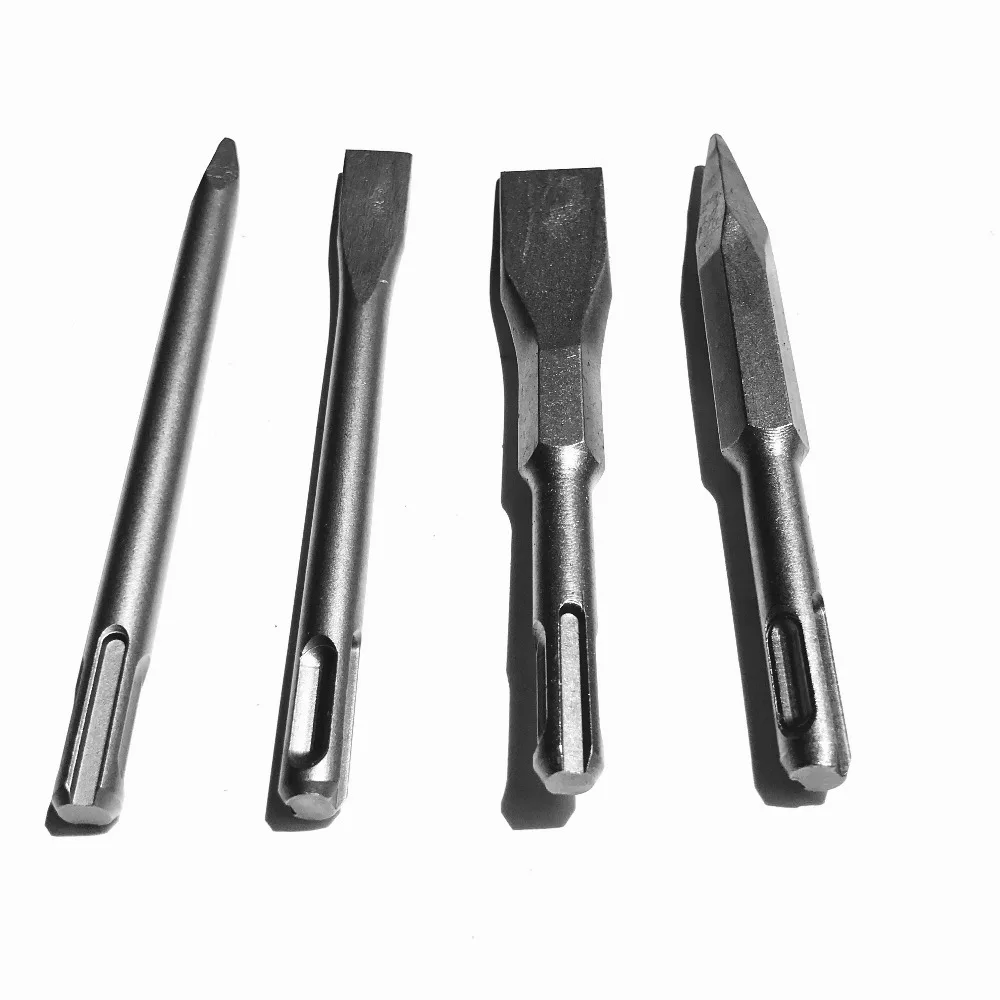 On sale of 4PCS SDS-PLUS&Square Shank 150mm Length mini electric Hammer chisel for concrete/brick/wall/tile slotting drilling 500mm tungsten steel alloy concrete electric drill for wall drilling sds plus square handle 10 12 14 16 18 20 22 25mm bit drill