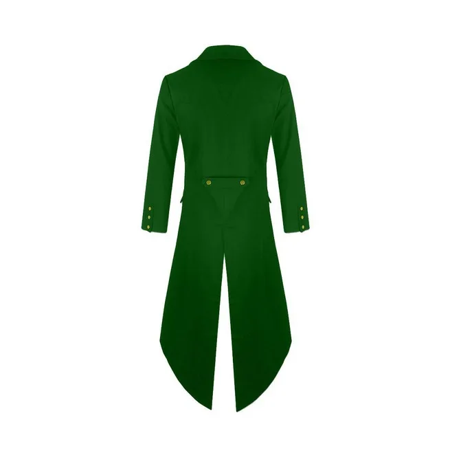 Для мужчин винтажный костюм куртка длинные смокинг Винтаж стимпанк Ретро фрак Однобортный готический, викторианской эпохи сюртук