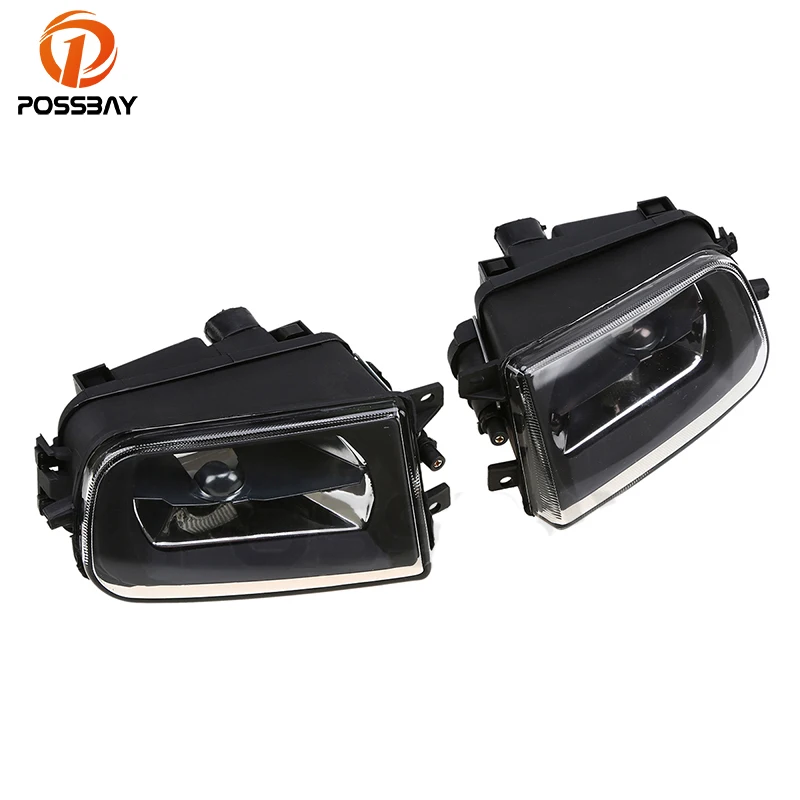 

POSSBAY Car Cover Front Driving Bumper Fog Light Lamp Cover Clear Lens Without Bulbs Protector For BMW E39 5 Series 1995-2000