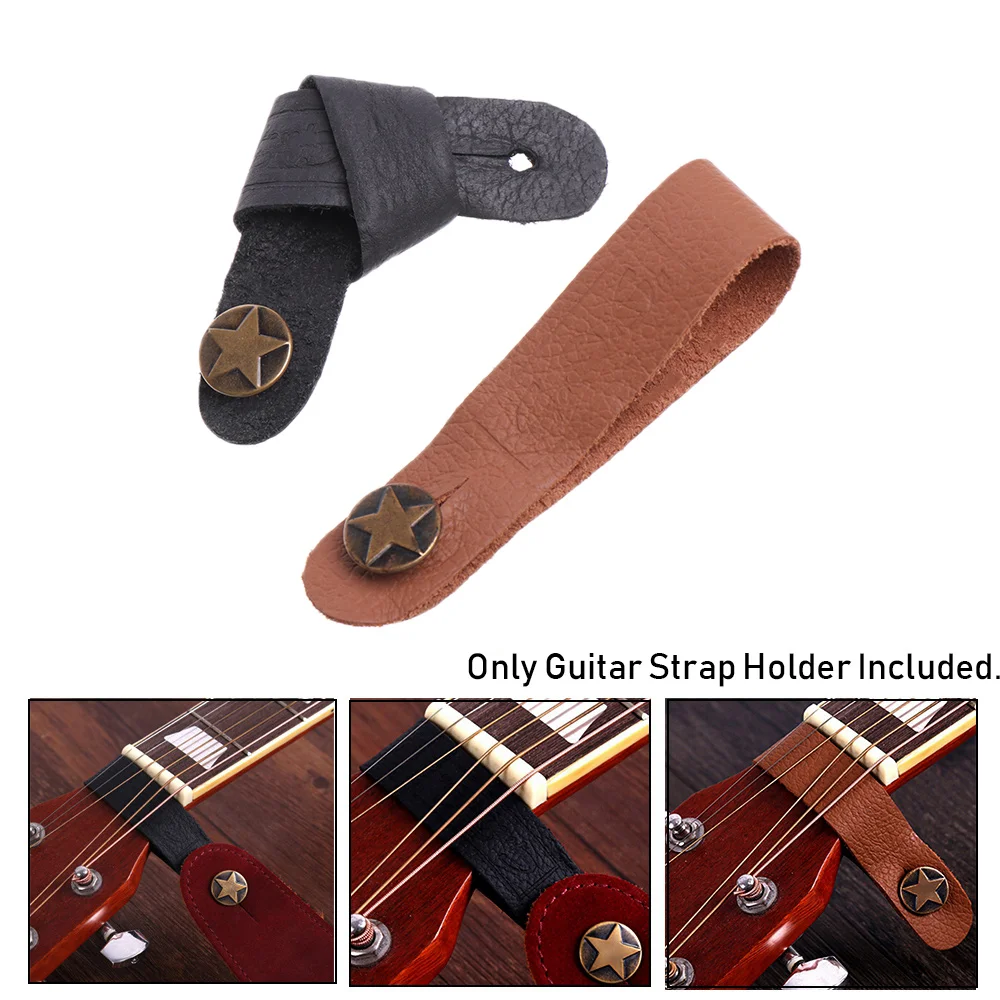 

1pc Easy Installation Leather Guitar Strap Holder Button Safe Lock Acoustic Electric Classic Guitar Bass Accessories 2 colors
