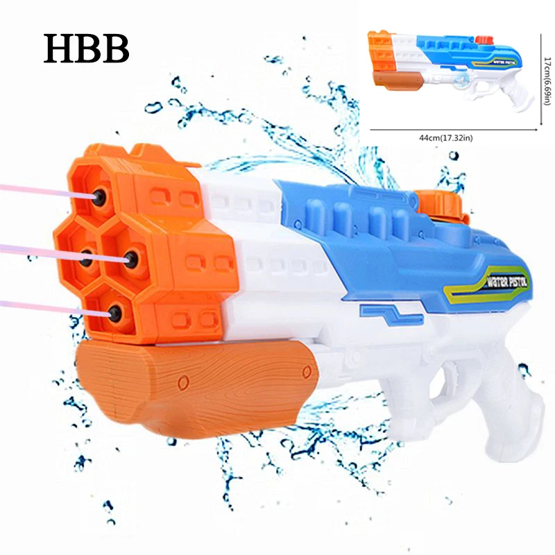 Водяной пистолет, игрушка для ванны, 4 насадки, водный бластер 1200CC, пистолет для распыления воды, 30 футов