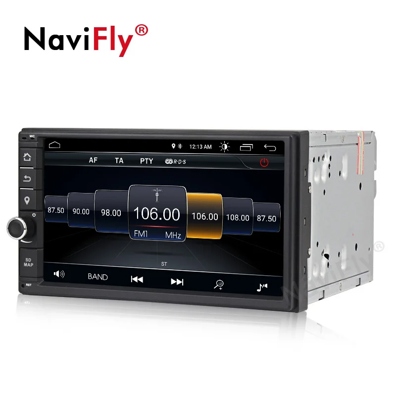 Cheap NaviFly 2Din Universal Android 8.1 Car Multimedia radio RDS for Nissan Toyota Peugeot KIA car GPS with wifi 4G SWC DVR DAB OBD2 5