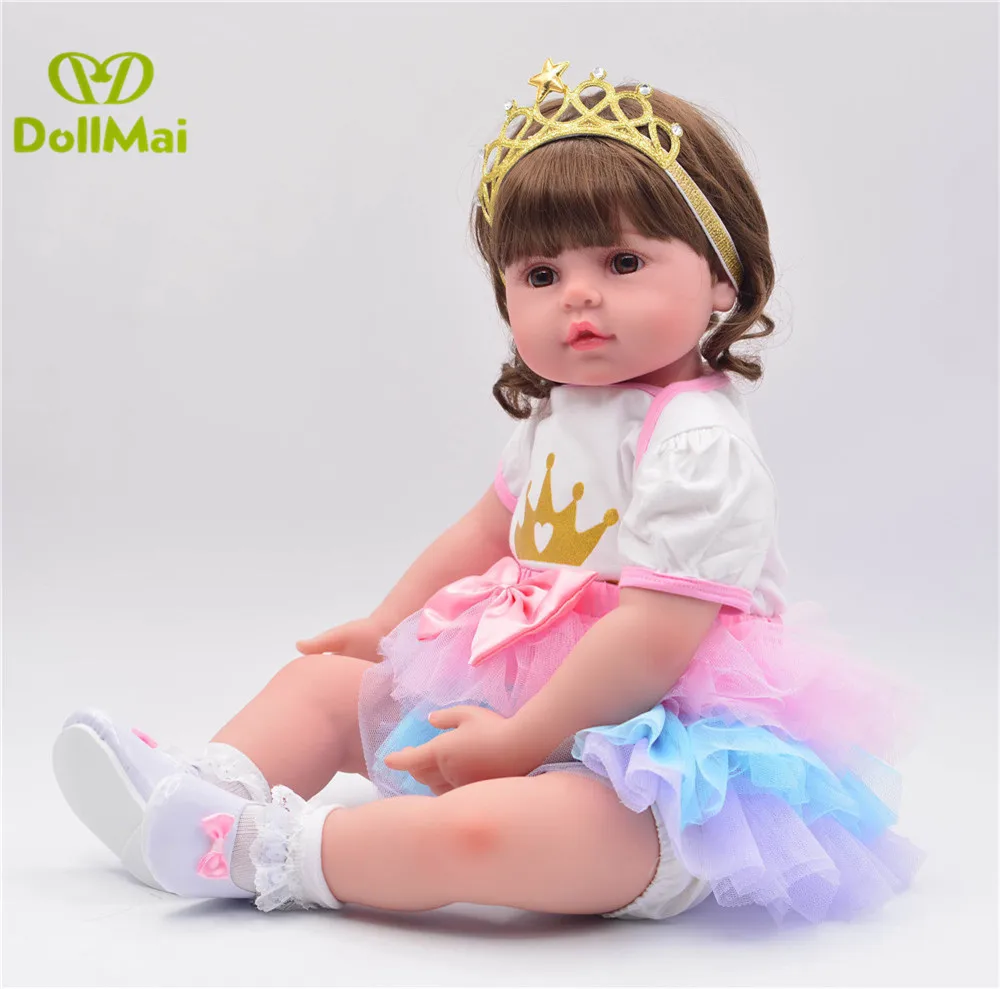 

Pretty girl reborn baby dolls 58cm handmade silicone vinyl reborn dolls toys for children gift bebes reborn brinquedo