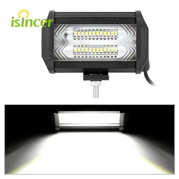 

1 Piece 5 Inch LED Working Light 12v 24v 6000K Projector Lens Flood Beam LED Light Bar For Trucks 4x4 4WD ATV SUV Car-styling