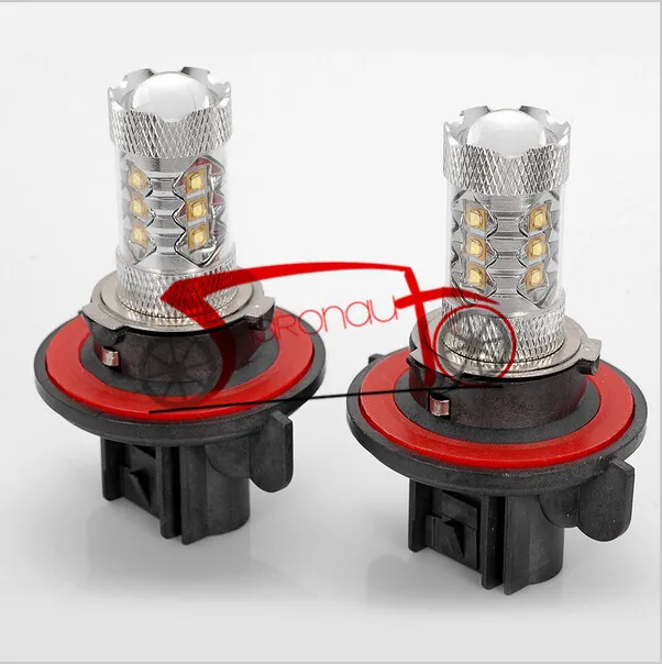 2x High Power 80W Stage 3 H13 LED Super Bright Xenon White Daytime Running Light DRL