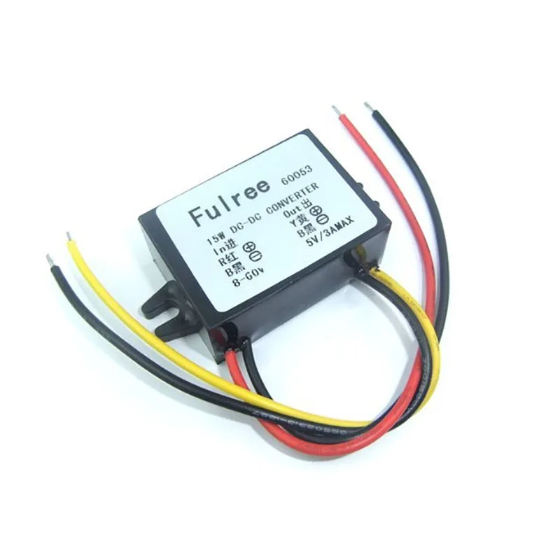 

Waterproof DC Converter Regulator 8-55V 12/24/36/48/55V Step Down to 5V 15W 3A