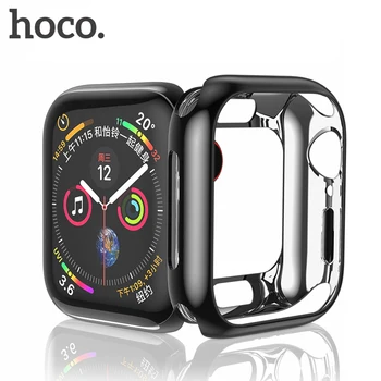 

HOCO TPU Soft Case For Apple Watch series 4 Plating Protective Cases 44mm 40mm for iWatch All-around Ultra Thin Frame Cover