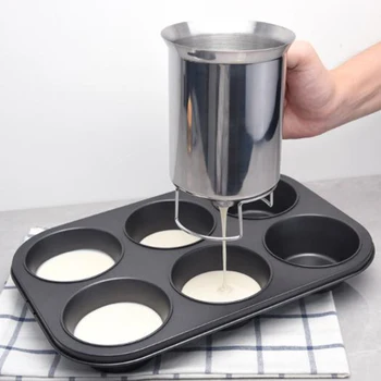 

Household Handheld Stainless Steel Batter Separator Cream Batter Funnel Home Kitchen Baking Pastry Tools