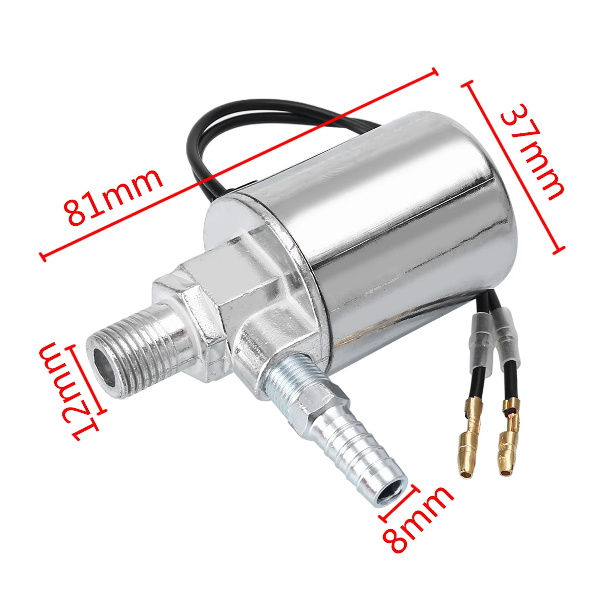 Mayitr 1pc 12V 24V Air Horn Electric Solenoid Valve Heavy Duty 1/4Inch Male 1/8 inch Female for Car Train Truck