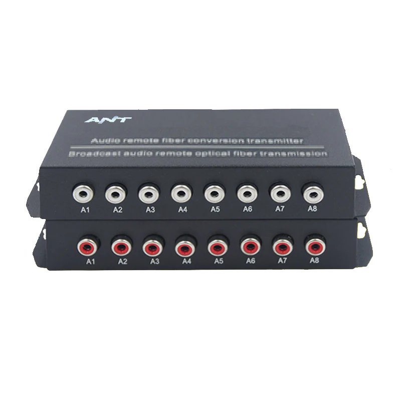 16 CH RCA audio to fiber optic Digital audio converter stereo Audio Over fiber optic Extender Converter for Broadcast system