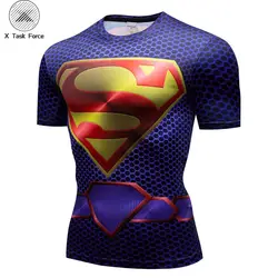 Бэтмен против Супермена Мужская 3D футболка компрессионные футболки с коротким рукавом топы Бодибилдинг Фитнес Футболки Crossfit Homme аниме