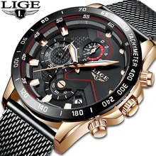 LIGE Brand Men's Fashion Watches Men Sport Waterproof Quartz Watch Man Ultra-Thin Mesh Belt Clock WristWatches Relogio Masculino LIGE Brand Men's Fashion Watches Men Sport Waterproof Quartz Watch Man Ultra-Thin Mesh Belt Clock WristWatches Relogio Masculino
