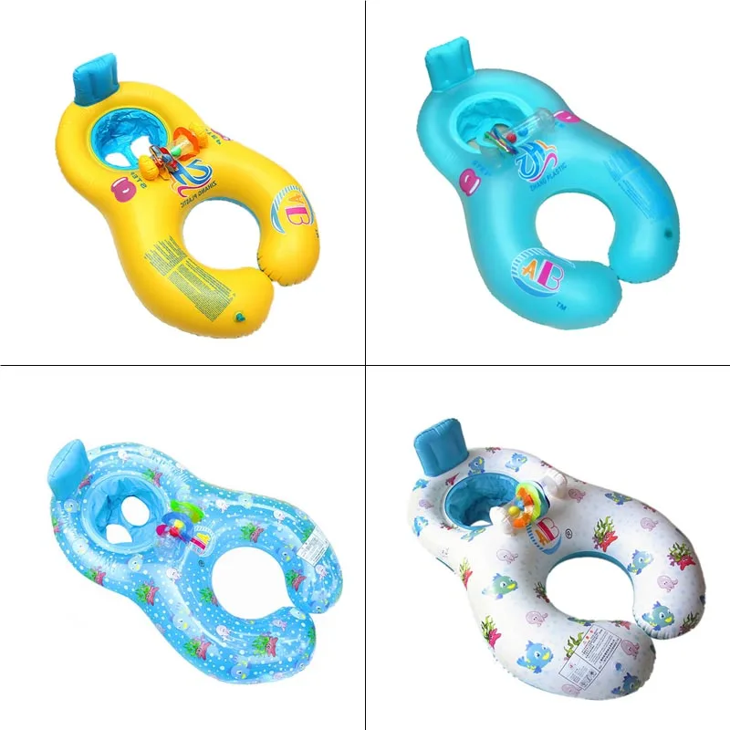 Новый безопасный мягкий Надувные Мать младенца надувные изделия для плавания двойное кольцо Человек Открытый сидение для бассейна WHShopping
