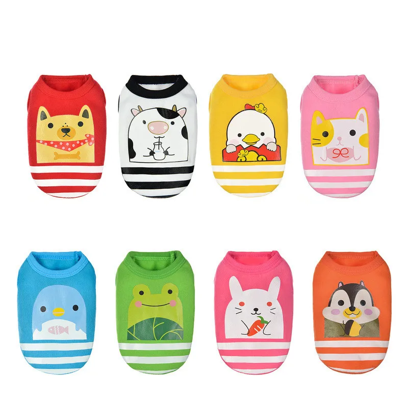 

Cute Warm Jackets for Pets Dog Clothes with Animals Picture Cartoon Design Pet Dog Clothes for Small Dogs with 8 Colors