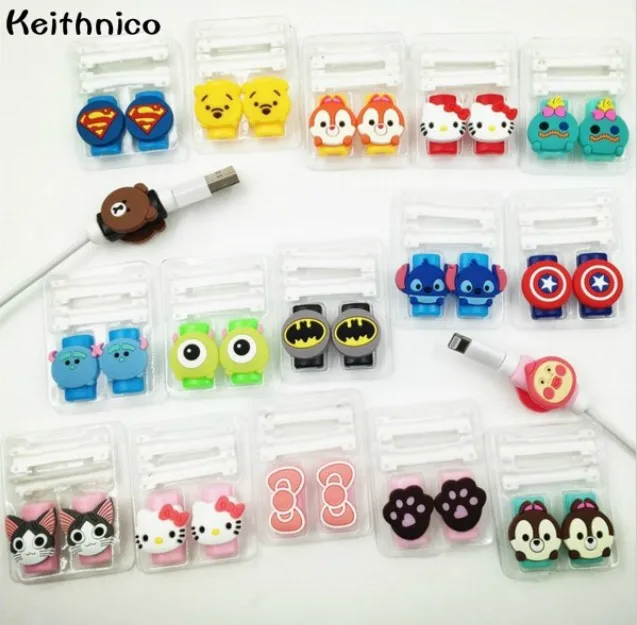 KEITHNICO 2Sets Cartoon font b Cable b font Protector Saver Charging Data Line Saver font b