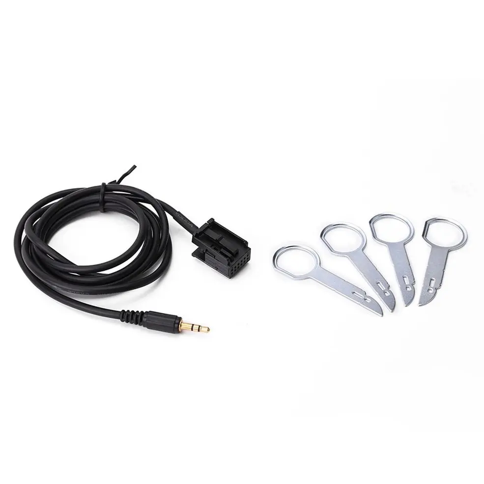 

6000CD AUX Input Lead Adapter Cable 3.5mm For Ford With Four Removal Keys for connecting between computers and headsets