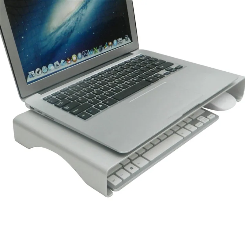 

400*210*50mm Aluminum Alloy Computer Bracket Stand LED LCD Computer Monitor Riser Desktop Organizer Display Bracket Rack