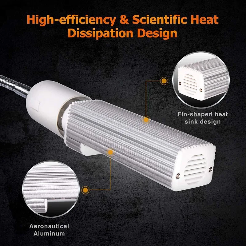 Светодиодный осветителе для Sunlike полный спектр светодиодные полосы освещения мощностью 45 Вт, 50 Вт, 60 Вт; E27 двойной головкой Гибкая