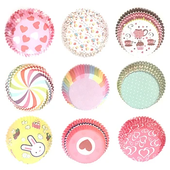 

100PCS Colorful Paper Cake Cupcake Liner Baking Muffin Box Cup Case Party Tray Cake Mold Decorating Tools Cupcake Paper 2018 New