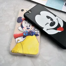 Cartoon Stitch Mickey Minions Soft Case For iphone 5s SE 6 6s plus 7 8 Plus X