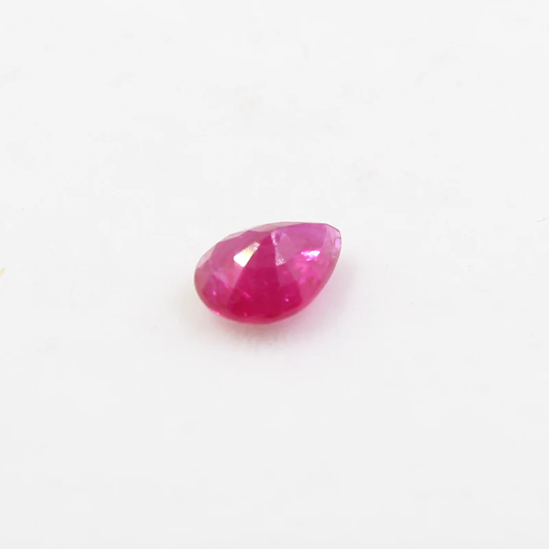 5 mm * 7 mm real natural heated ruby loose gemstone for jewelry DIY 0.6ct Pear cut ruby gemstone