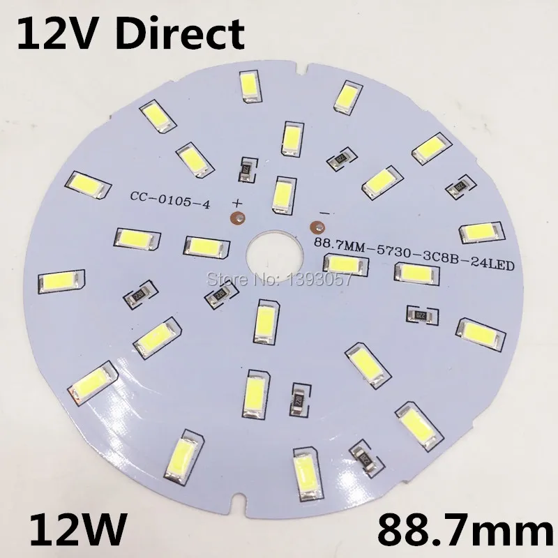 10 шт. DC12v непосредственно 3 Вт 5 Вт 7 Вт 9 Вт 12 Вт 15 Вт 21 Вт integrated IC лампа пластина 5730 SMD Холодный белый/теплый белый лампа панели