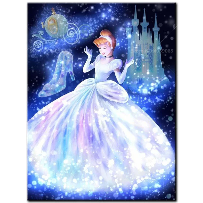 5D DIY diamond Painting full square drill embroidery Cartoon Cinderella