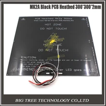 MK2A 300*300*2,0mm 12 v RepRap RAMPS 1,4 PCB Heatbed + LED Widerstand + kabel + Thermistoren Für Prusa & Mendel Für 3d-drucker MK2B