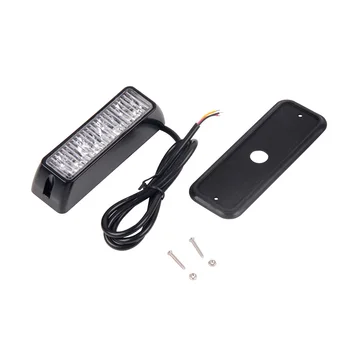 

4 LED Yellow Car Flash Truck Emergency Beacon Light Bar Hazard Side Strobe Warning