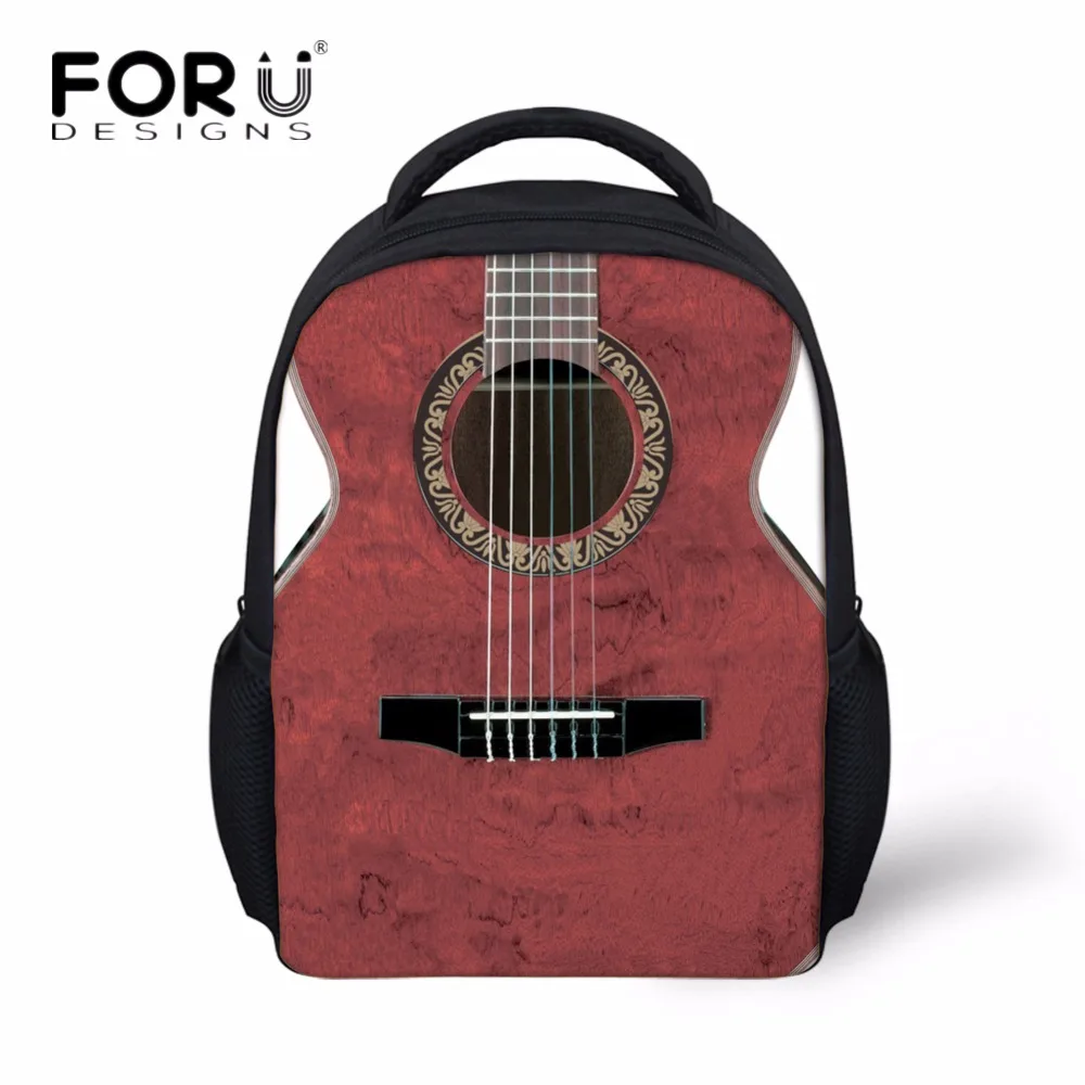 

FORUDESIGNS Children Small Backpack 3D Guitar Printed Backpacks for Kindergarten Baby Girls School Bags Boys Mini Shoulder Bag
